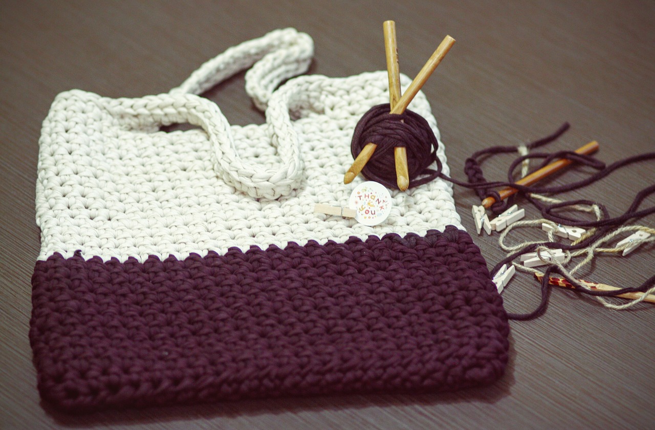 bag, crocheting, yarn